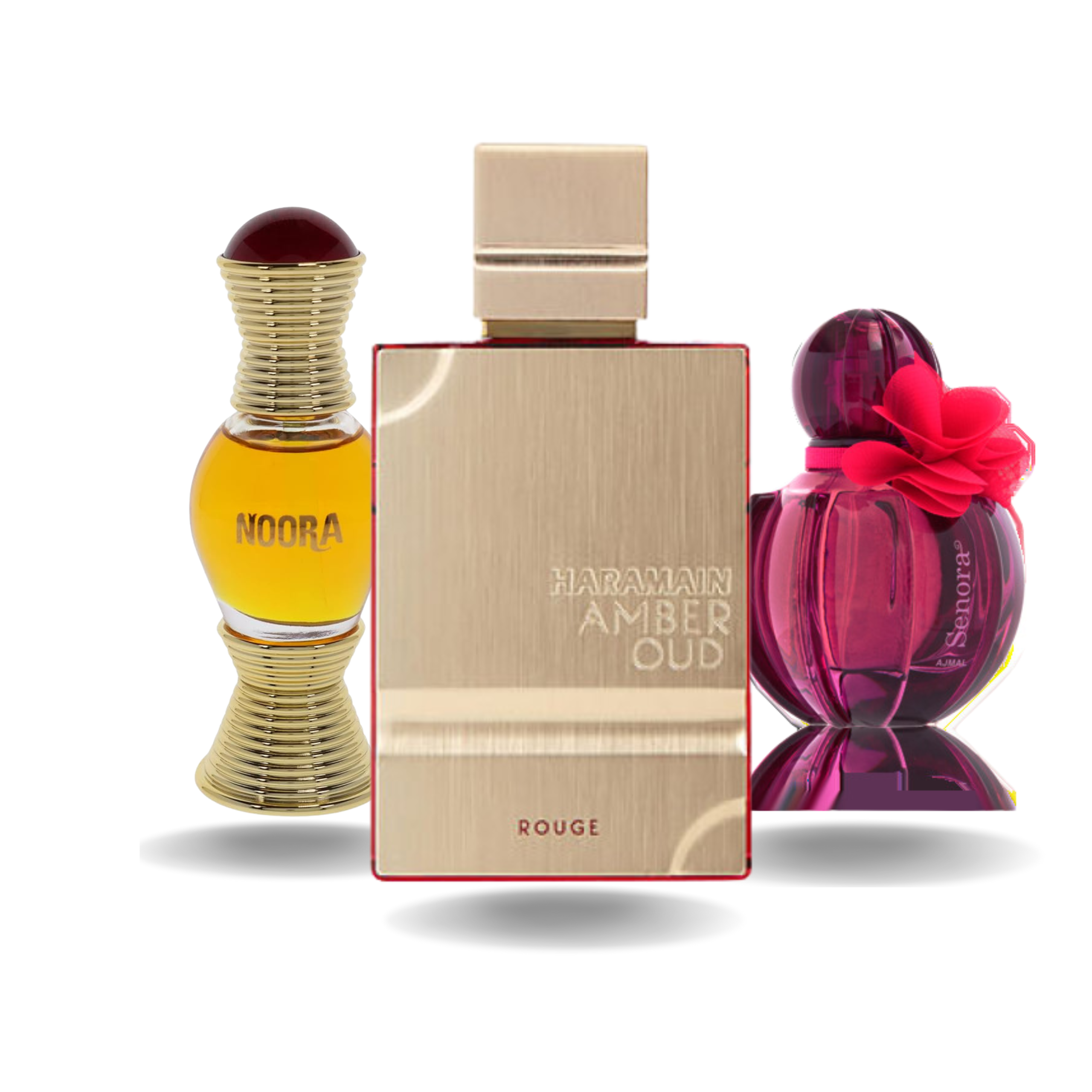 Combo: Ajmal Senora, Noor y Amber Oud Rouge